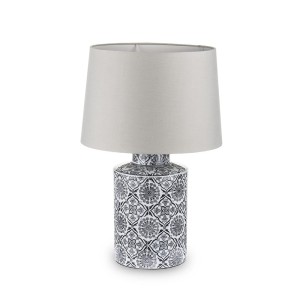 Śliczna czarno-biała lampa ceramiczna 131237