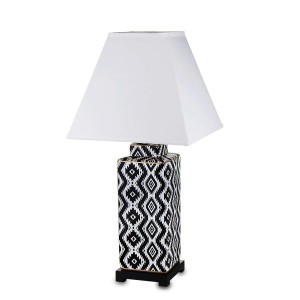 Unikalna czarno-biała lampa stołowa 137536