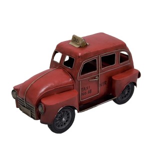 Replika pojazdu - czerwone auto, taxi z metalu 50387