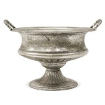 Metalowy wazon srebrna osłonka stylowa 100836