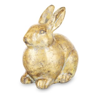 Złota Figurka Królika | Dekoracja Wielkanocna