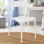 Krzesło białe nowoczesne solidne do salonu jadalni ogrodu C003