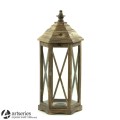 Duża sześciokątna szara latarnia 74252d piękny retro lampion
