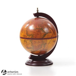 Stylowy globobarek biurkowy barek globus z mapą 51260