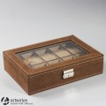 Skórzana szkatułka w kolorze brązowym 104174
