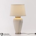 Elegancka, duża lampa z ceramiki z kloszem | 2