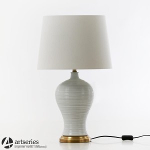 Ceramiczna lampa stojąca, biała, duża 108031