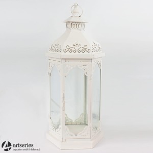 W całości z metalu rustykalny stylowy lampion z drzwiczkami 79018s - 90356